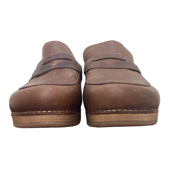Dansko New Women's Bel Mule Clog Brown Leather size 38 - Picture 6 of 14